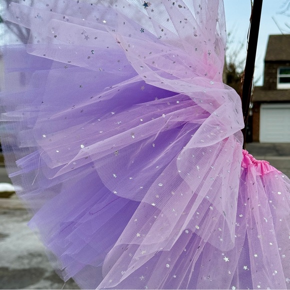NEW 4 Layer sparkle tutu Pink with Lavender - Picture 4 of 5